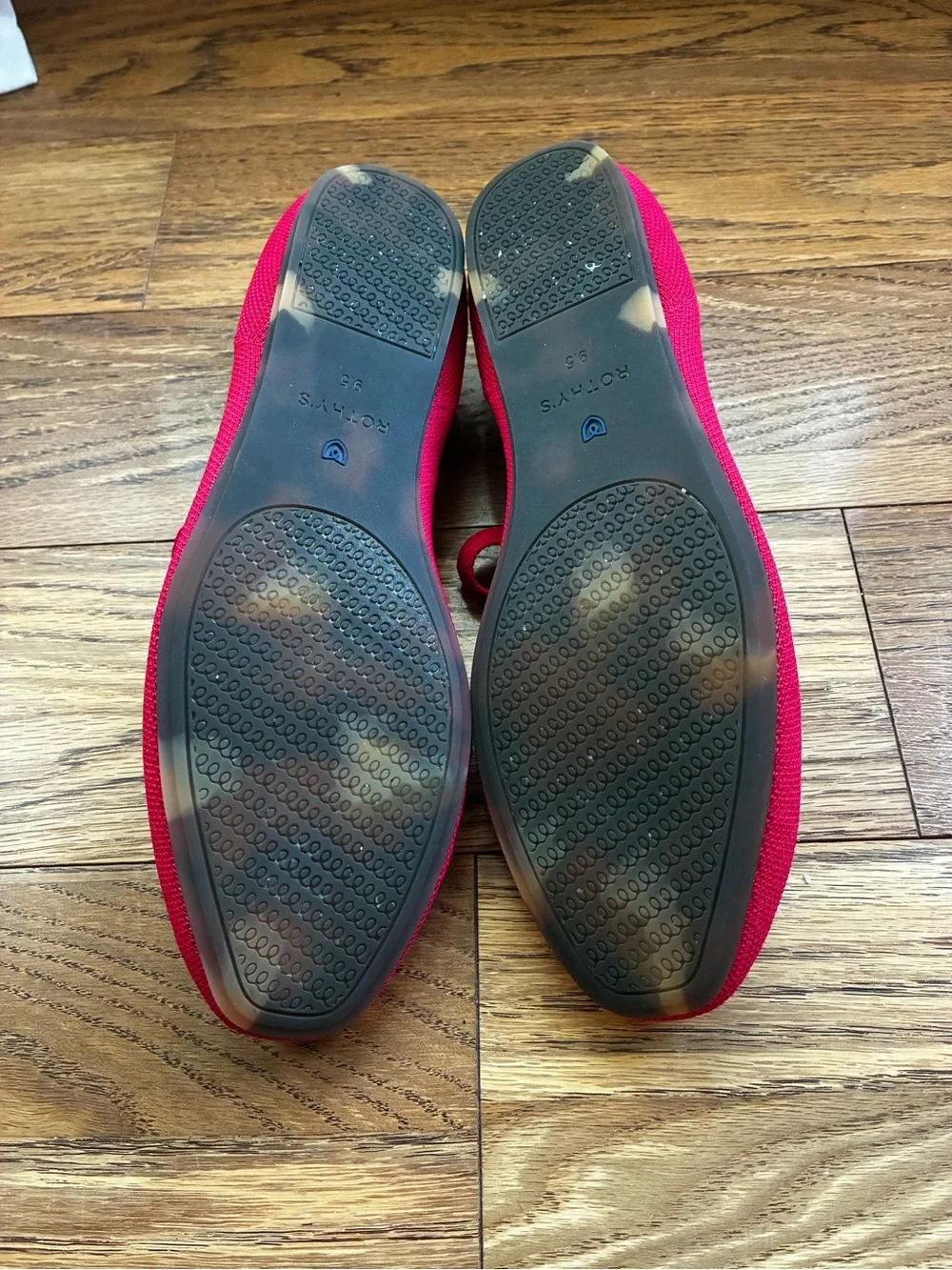 Rothy's Red Square Mary Jane Flats